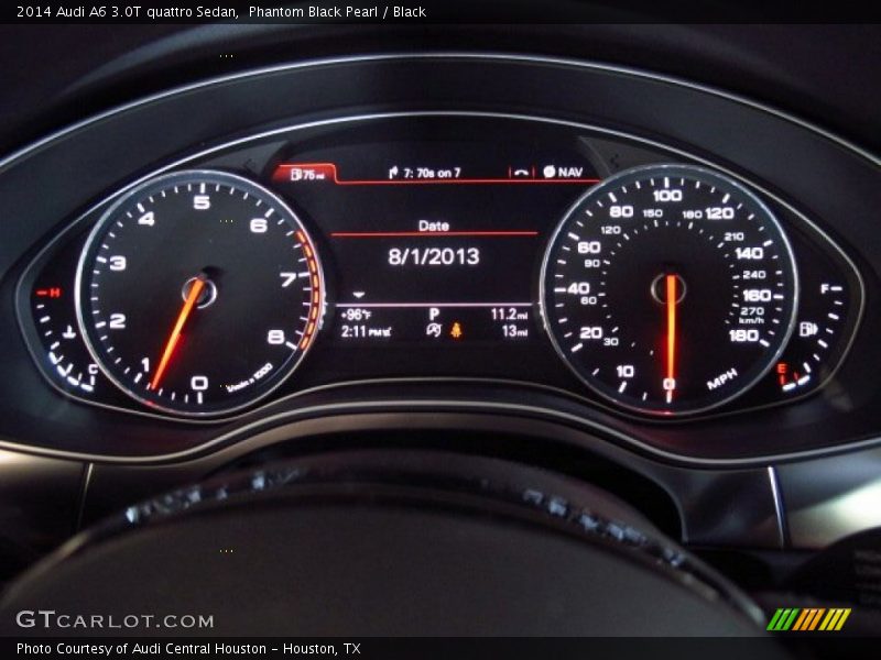 Phantom Black Pearl / Black 2014 Audi A6 3.0T quattro Sedan