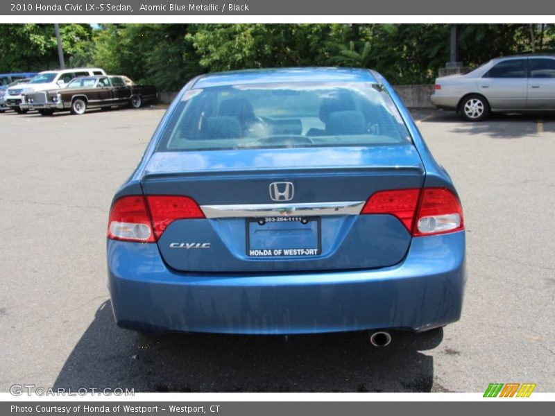 Atomic Blue Metallic / Black 2010 Honda Civic LX-S Sedan