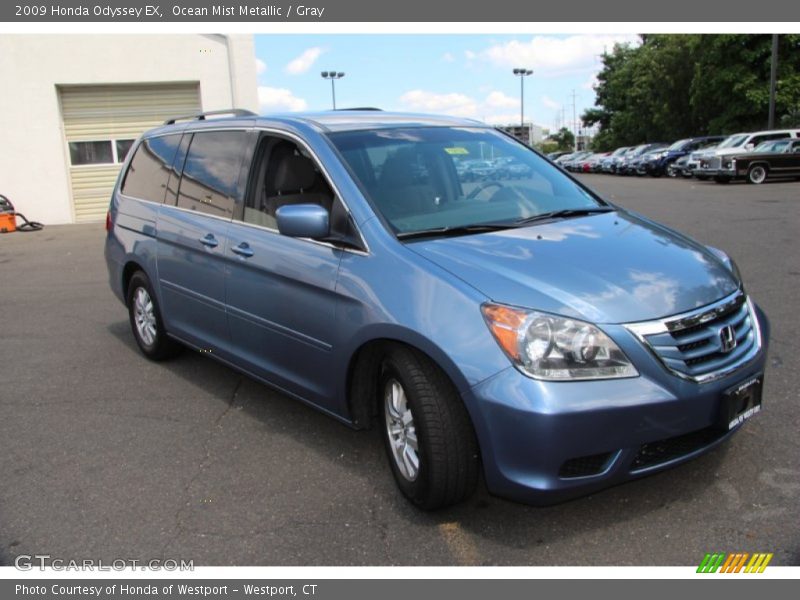 Ocean Mist Metallic / Gray 2009 Honda Odyssey EX