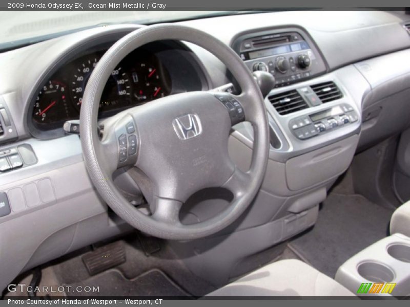 Ocean Mist Metallic / Gray 2009 Honda Odyssey EX