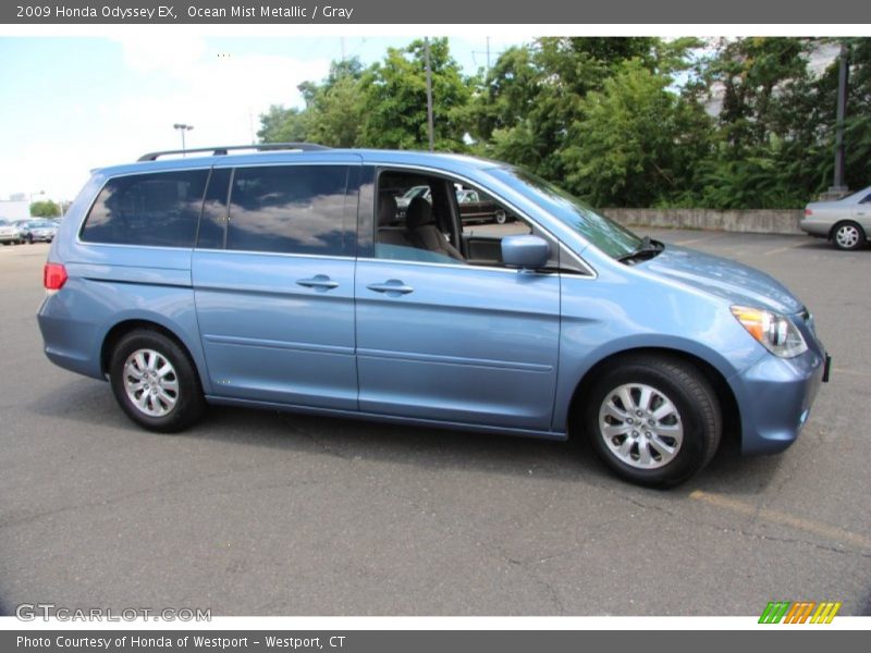 Ocean Mist Metallic / Gray 2009 Honda Odyssey EX