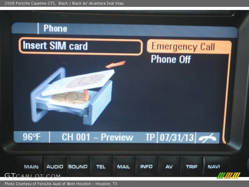 Black / Black w/ Alcantara Seat Inlay 2008 Porsche Cayenne GTS