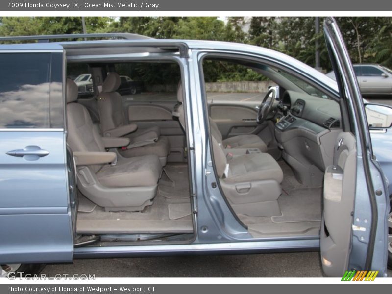 Ocean Mist Metallic / Gray 2009 Honda Odyssey EX