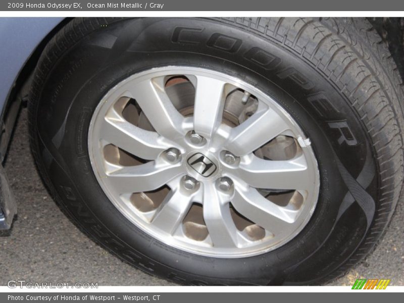 Ocean Mist Metallic / Gray 2009 Honda Odyssey EX