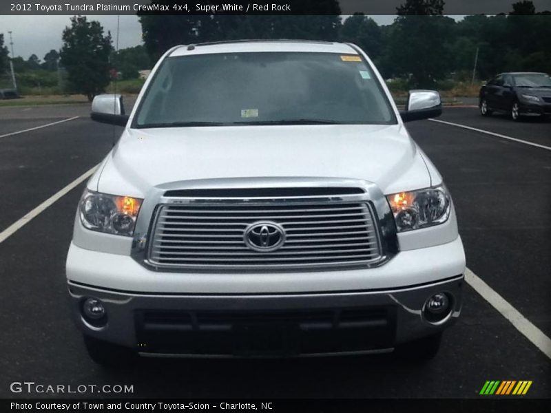 Super White / Red Rock 2012 Toyota Tundra Platinum CrewMax 4x4