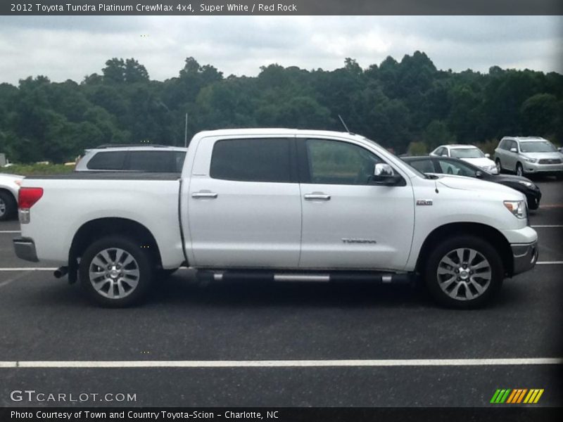 Super White / Red Rock 2012 Toyota Tundra Platinum CrewMax 4x4