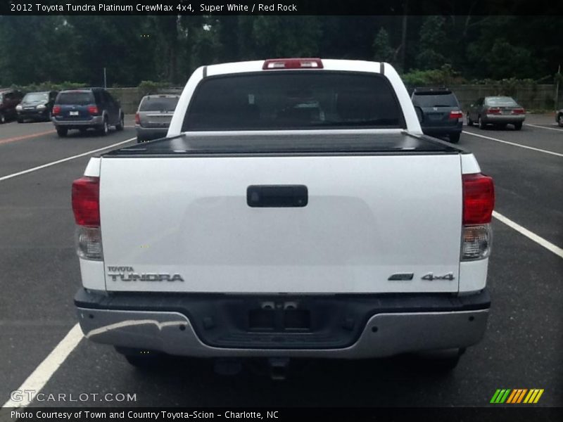 Super White / Red Rock 2012 Toyota Tundra Platinum CrewMax 4x4