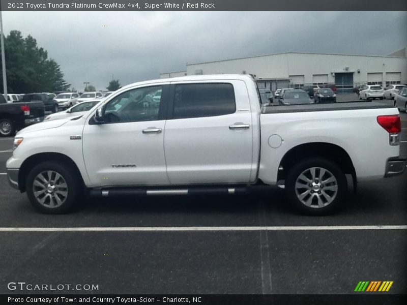 Super White / Red Rock 2012 Toyota Tundra Platinum CrewMax 4x4