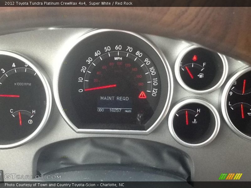 Super White / Red Rock 2012 Toyota Tundra Platinum CrewMax 4x4