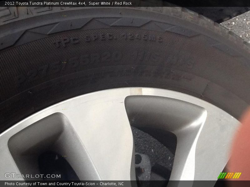Super White / Red Rock 2012 Toyota Tundra Platinum CrewMax 4x4
