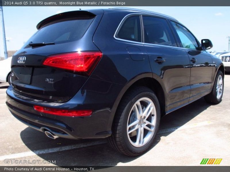 Moonlight Blue Metallic / Pistachio Beige 2014 Audi Q5 3.0 TFSI quattro