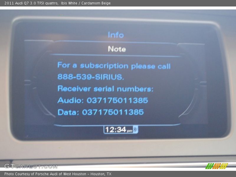 Ibis White / Cardamom Beige 2011 Audi Q7 3.0 TFSI quattro