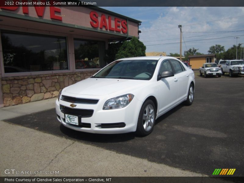 Summit White / Titanium 2012 Chevrolet Malibu LS