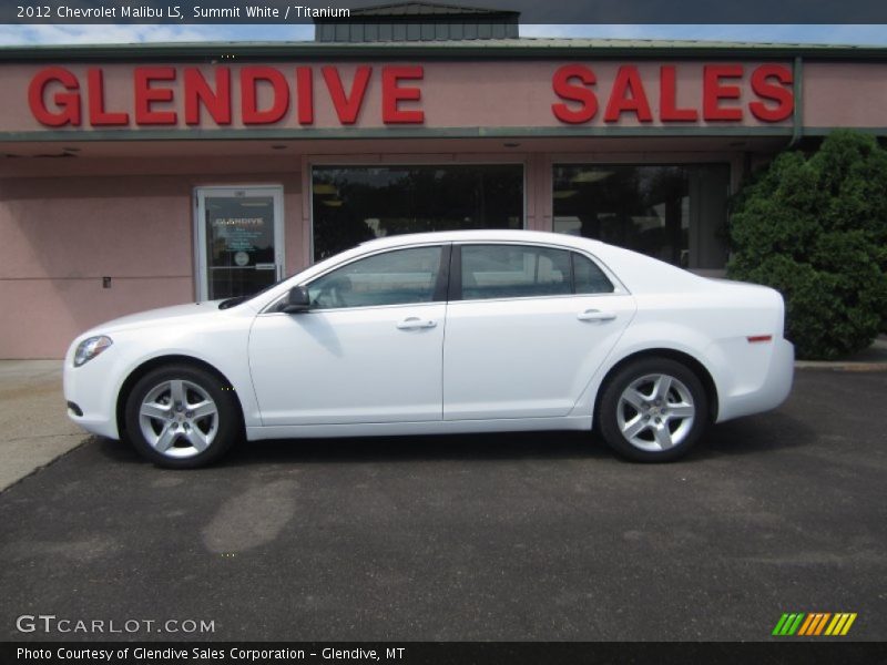 Summit White / Titanium 2012 Chevrolet Malibu LS
