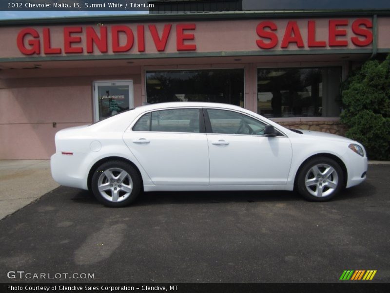 Summit White / Titanium 2012 Chevrolet Malibu LS