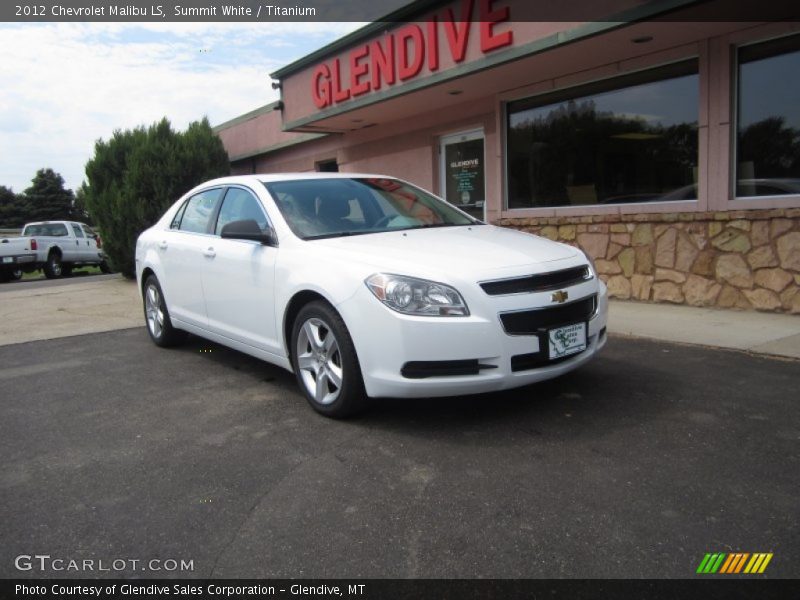 Summit White / Titanium 2012 Chevrolet Malibu LS