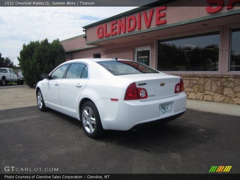 Summit White / Titanium 2012 Chevrolet Malibu LS