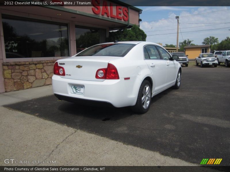Summit White / Titanium 2012 Chevrolet Malibu LS