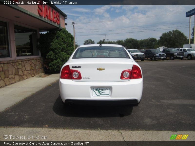 Summit White / Titanium 2012 Chevrolet Malibu LS