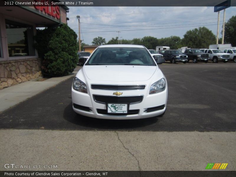 Summit White / Titanium 2012 Chevrolet Malibu LS