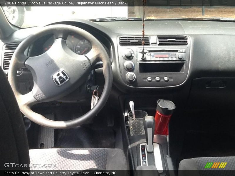 Nighthawk Black Pearl / Black 2004 Honda Civic Value Package Coupe