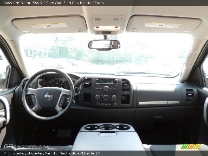 Steel Gray Metallic / Ebony 2009 GMC Sierra 1500 SLE Crew Cab