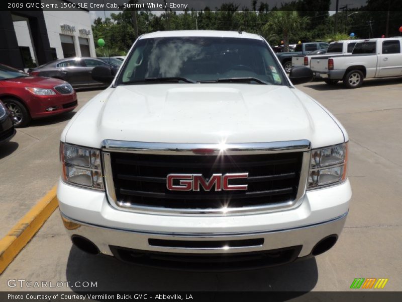 Summit White / Ebony 2009 GMC Sierra 1500 SLE Crew Cab
