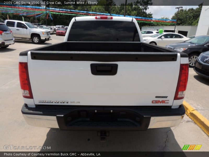 Summit White / Ebony 2009 GMC Sierra 1500 SLE Crew Cab