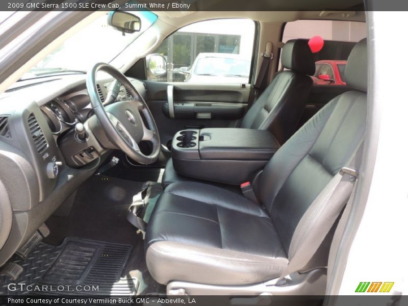 Summit White / Ebony 2009 GMC Sierra 1500 SLE Crew Cab