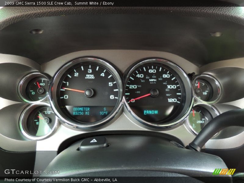 Summit White / Ebony 2009 GMC Sierra 1500 SLE Crew Cab
