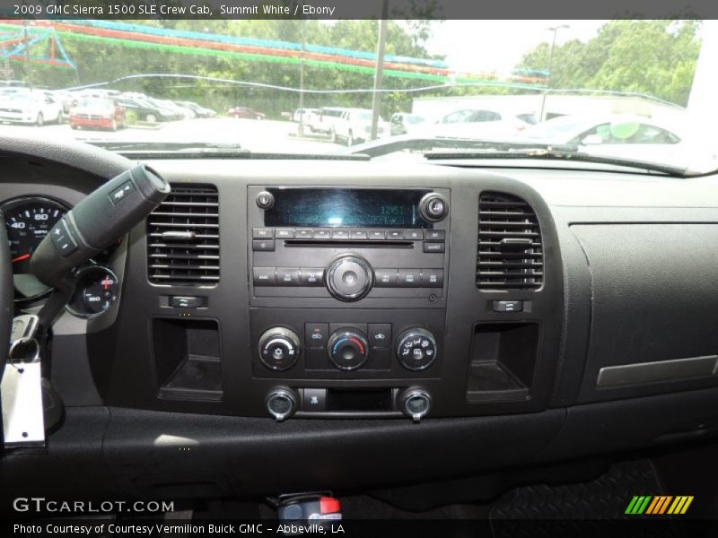 Summit White / Ebony 2009 GMC Sierra 1500 SLE Crew Cab