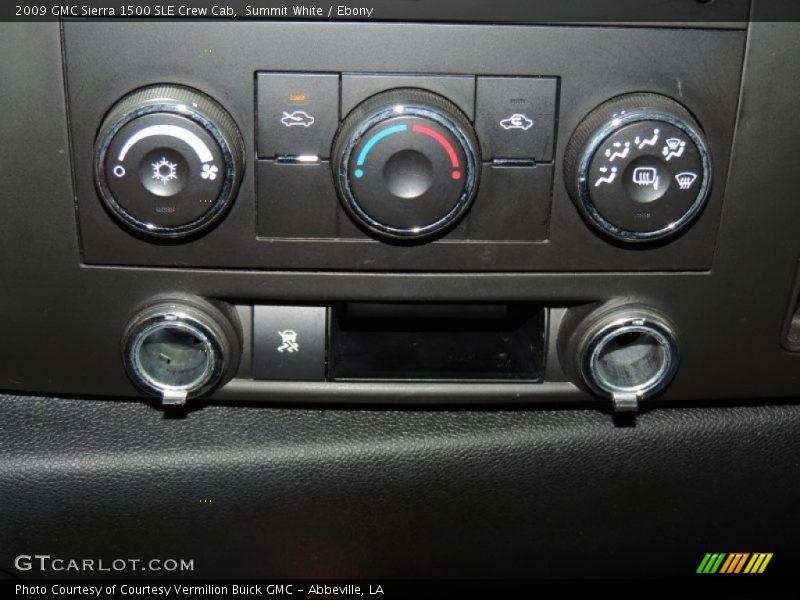 Summit White / Ebony 2009 GMC Sierra 1500 SLE Crew Cab