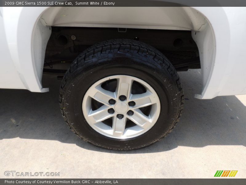 Summit White / Ebony 2009 GMC Sierra 1500 SLE Crew Cab
