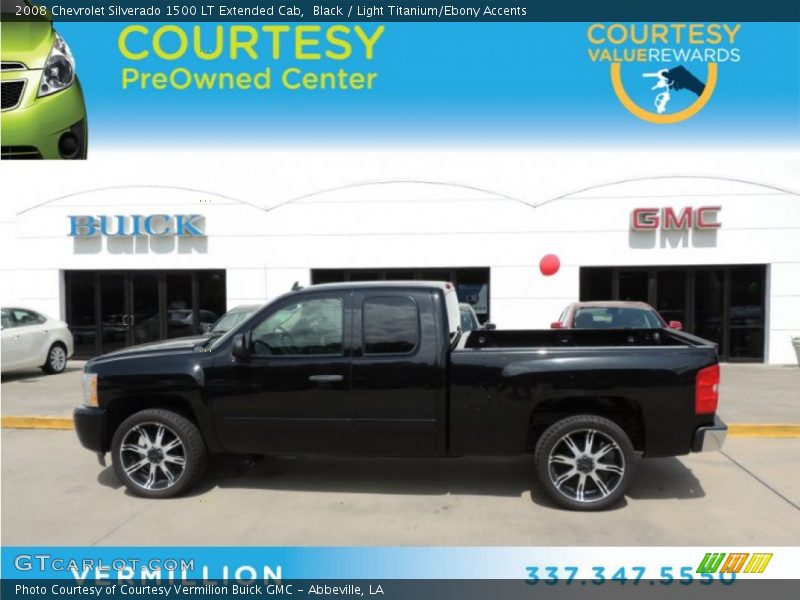 Black / Light Titanium/Ebony Accents 2008 Chevrolet Silverado 1500 LT Extended Cab