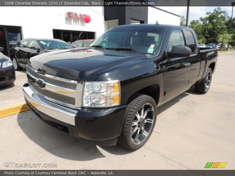 Black / Light Titanium/Ebony Accents 2008 Chevrolet Silverado 1500 LT Extended Cab