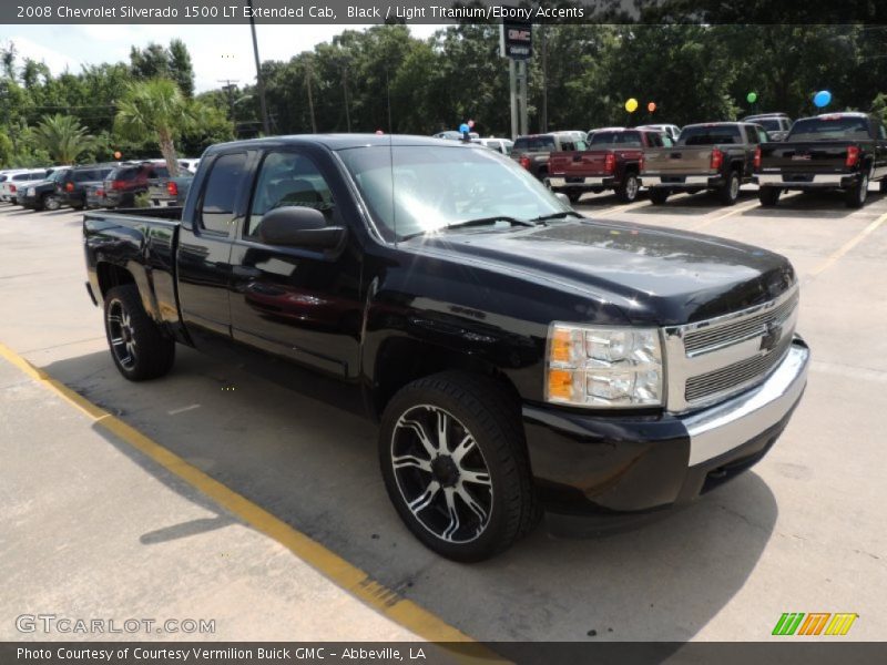 Black / Light Titanium/Ebony Accents 2008 Chevrolet Silverado 1500 LT Extended Cab