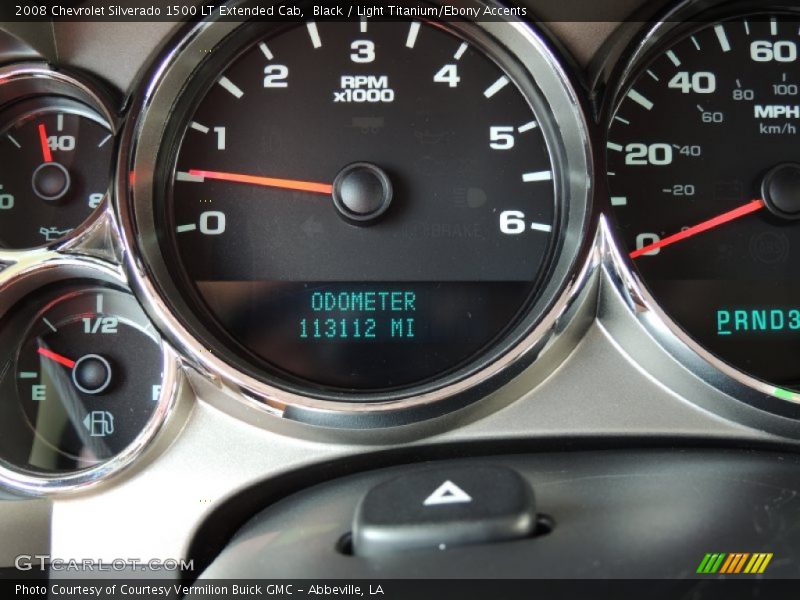 Black / Light Titanium/Ebony Accents 2008 Chevrolet Silverado 1500 LT Extended Cab