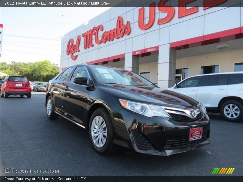 Attitude Black Metallic / Light Gray 2012 Toyota Camry LE