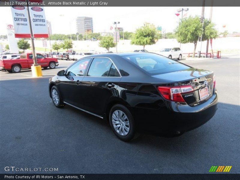 Attitude Black Metallic / Light Gray 2012 Toyota Camry LE