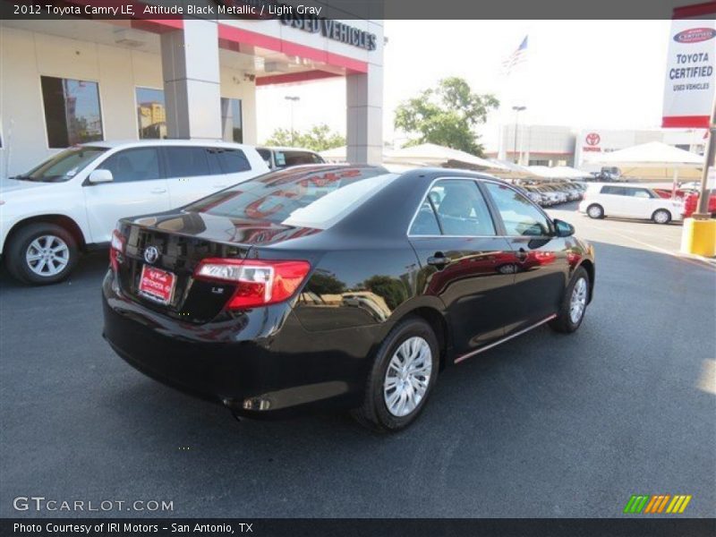 Attitude Black Metallic / Light Gray 2012 Toyota Camry LE