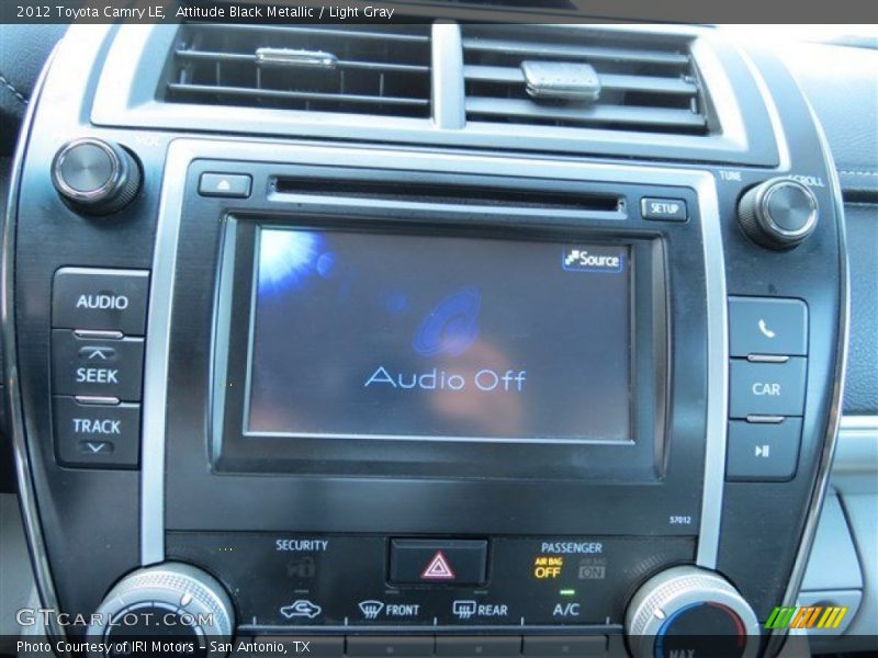 Attitude Black Metallic / Light Gray 2012 Toyota Camry LE