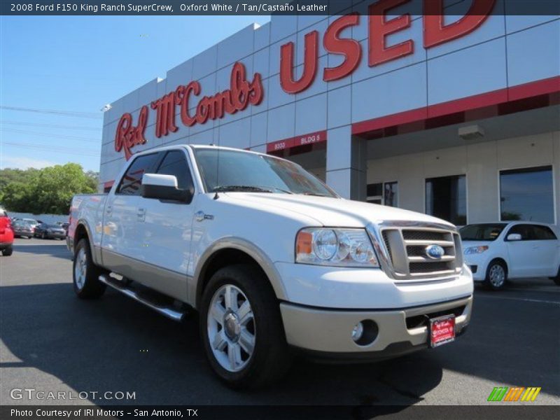 Oxford White / Tan/Castaño Leather 2008 Ford F150 King Ranch SuperCrew