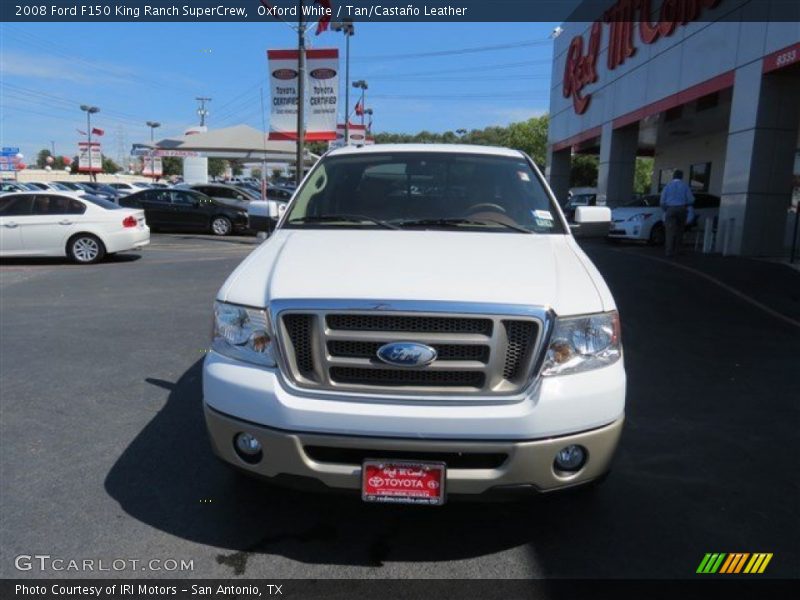 Oxford White / Tan/Castaño Leather 2008 Ford F150 King Ranch SuperCrew