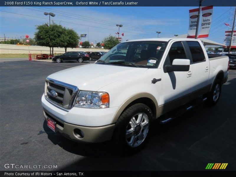 Oxford White / Tan/Castaño Leather 2008 Ford F150 King Ranch SuperCrew