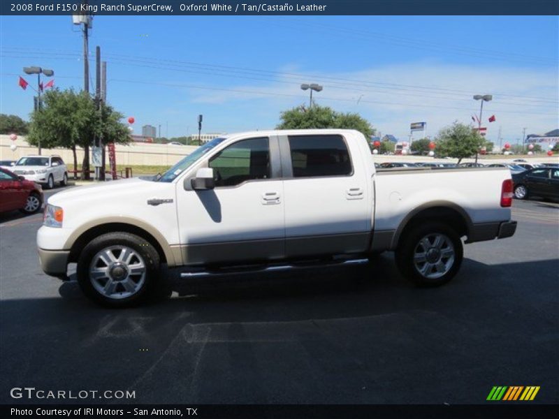 Oxford White / Tan/Castaño Leather 2008 Ford F150 King Ranch SuperCrew