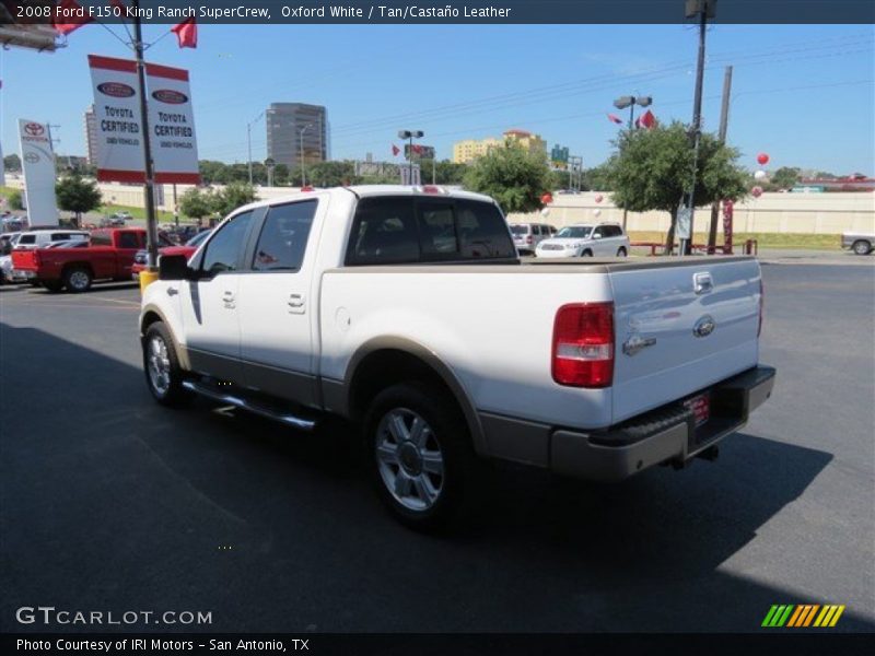 Oxford White / Tan/Castaño Leather 2008 Ford F150 King Ranch SuperCrew