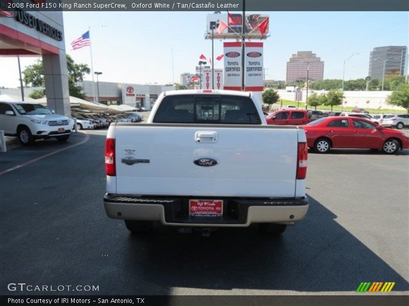 Oxford White / Tan/Castaño Leather 2008 Ford F150 King Ranch SuperCrew