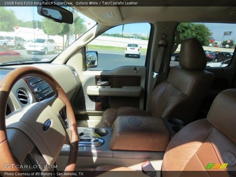 Oxford White / Tan/Castaño Leather 2008 Ford F150 King Ranch SuperCrew