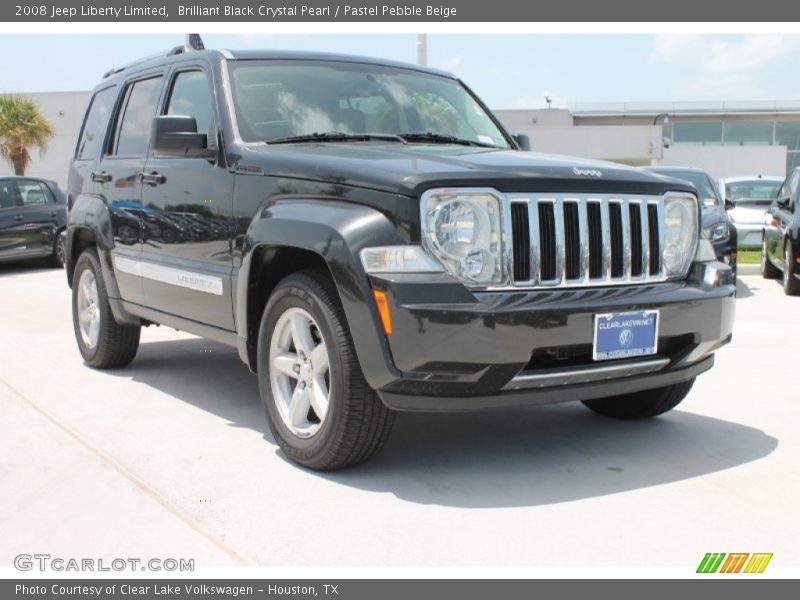 Brilliant Black Crystal Pearl / Pastel Pebble Beige 2008 Jeep Liberty Limited