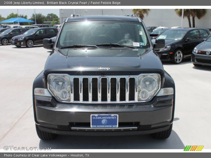 Brilliant Black Crystal Pearl / Pastel Pebble Beige 2008 Jeep Liberty Limited